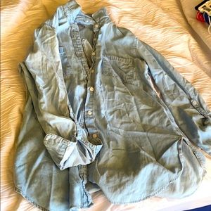 Long sleeve jean shirt